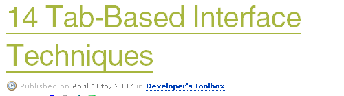 14 Tab-Based Interface Techniques