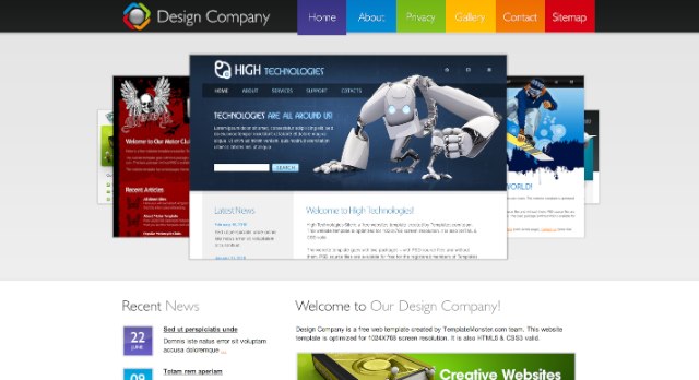 Free HTML5 Template for Design Company Website
