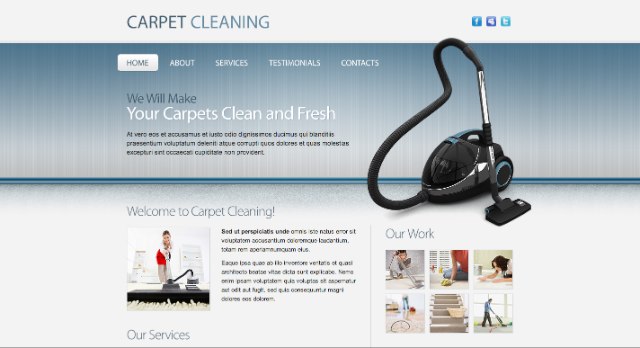 Free Maintenance and Cleaning HTML5 Website Template