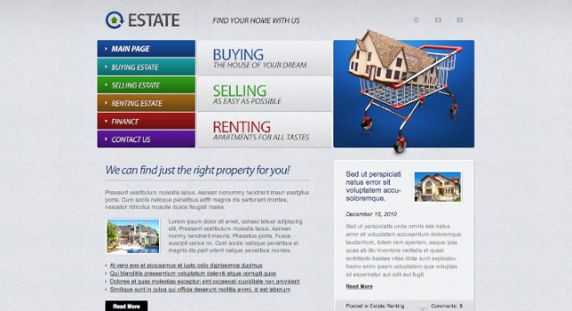 Free Real Estate Website Template