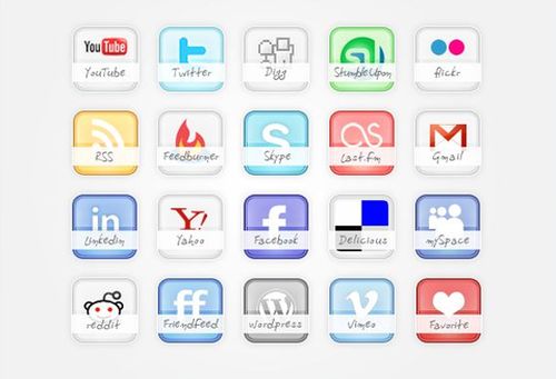 Free glossy social icons